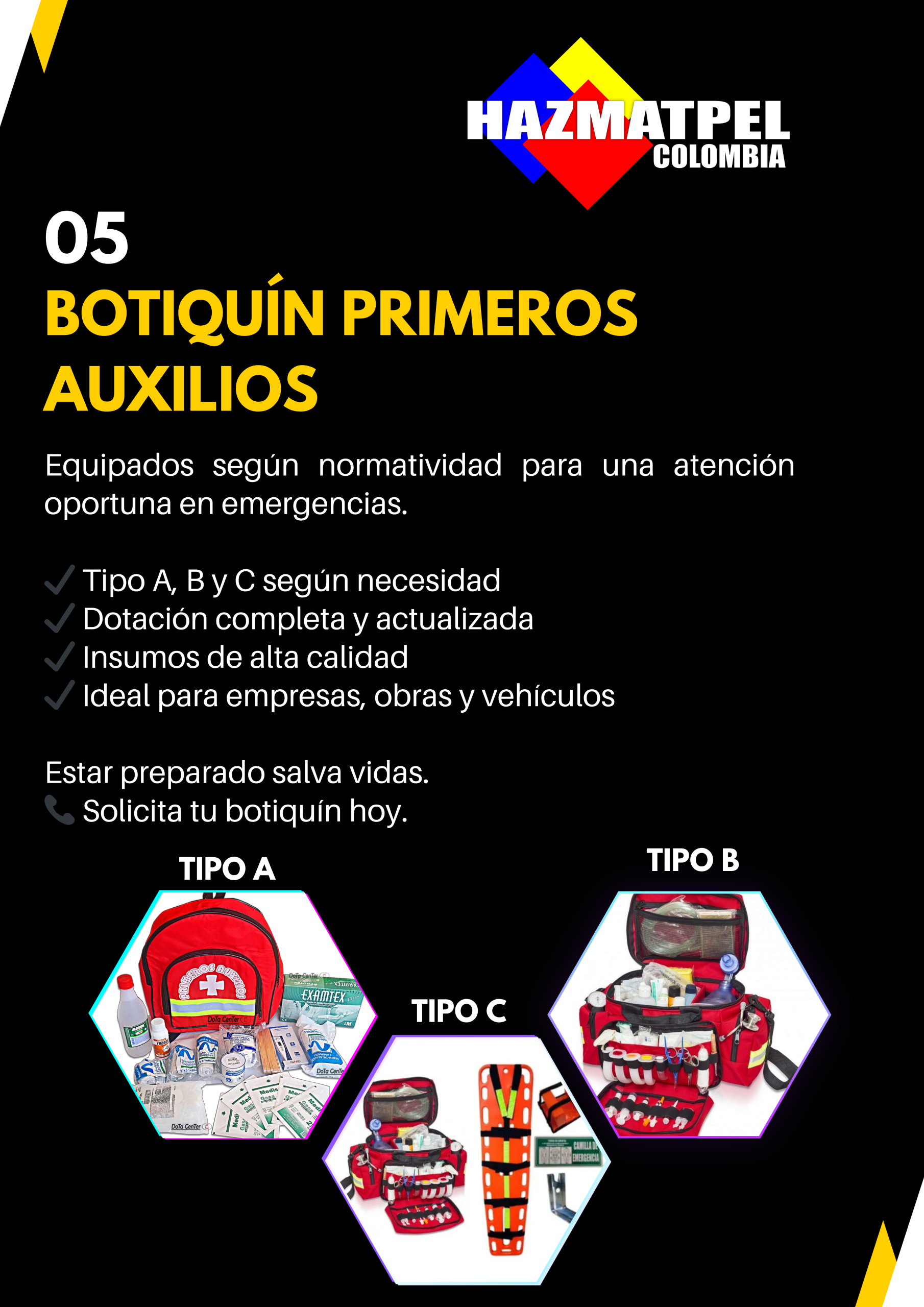 BOTIQUINES DE PRIMEROS AUXILIOS